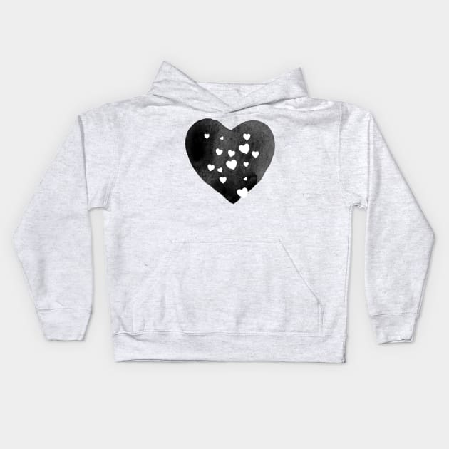 Grey Heart Kids Hoodie by DezignerDude